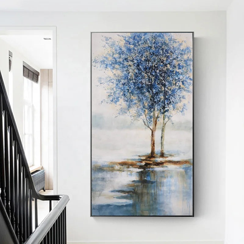 Handmade Oil Landscape Paintings on Canvas Impressionist Tree Wall Art Decor for Home Decoration Artwork Living Room Other Paint