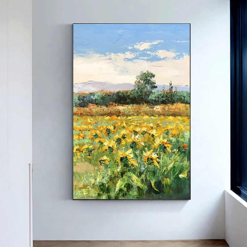 Factory Modern Landscape Wall Decor Painting Abstract Handmade Natural Scenery Oil Painting Art Studio