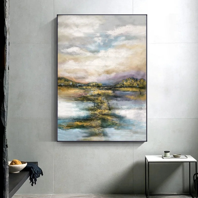 China Manufacturer Latest Product Hand Painted Art Modern Wall Painting Custom Landscape Oil Painting Canvas