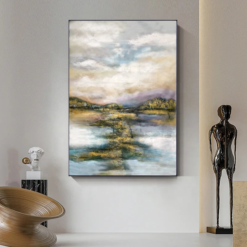 China Manufacturer Latest Product Hand Painted Art Modern Wall Painting Custom Landscape Oil Painting Canvas