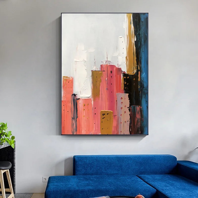 Hand Painted Art Work Living Room Wall Decoration Art Hand-painted Abstraction Canvas Oil Painting Modern