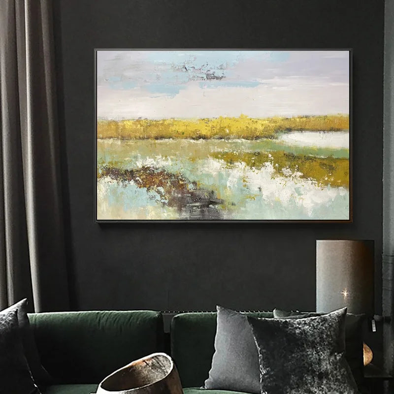 Modern Living Room Hand-painted Decorative Painting Original Landscape Oil Painting
