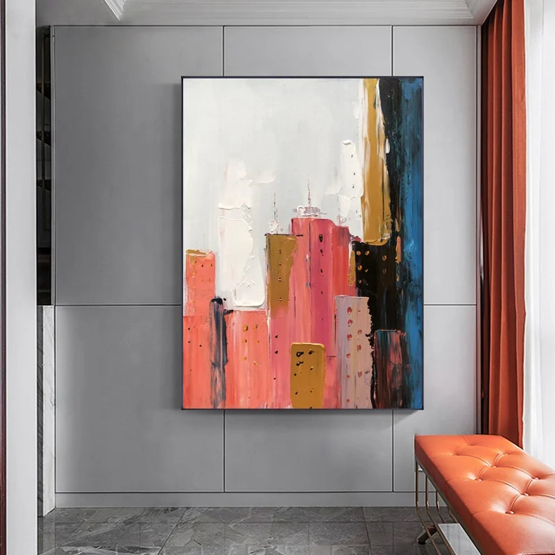Hand Painted Art Work Living Room Wall Decoration Art Hand-painted Abstraction Canvas Oil Painting Modern
