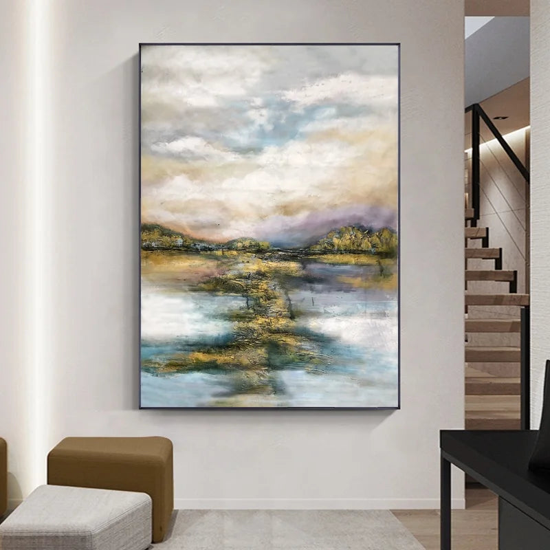 China Manufacturer Latest Product Hand Painted Art Modern Wall Painting Custom Landscape Oil Painting Canvas