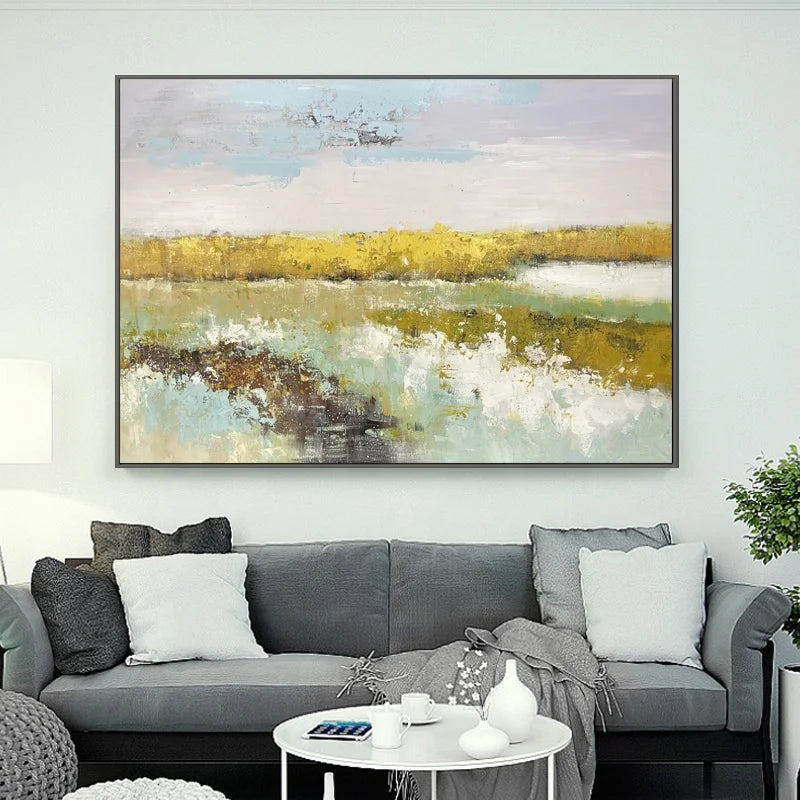 Modern Living Room Hand-painted Decorative Painting Original Landscape Oil Painting