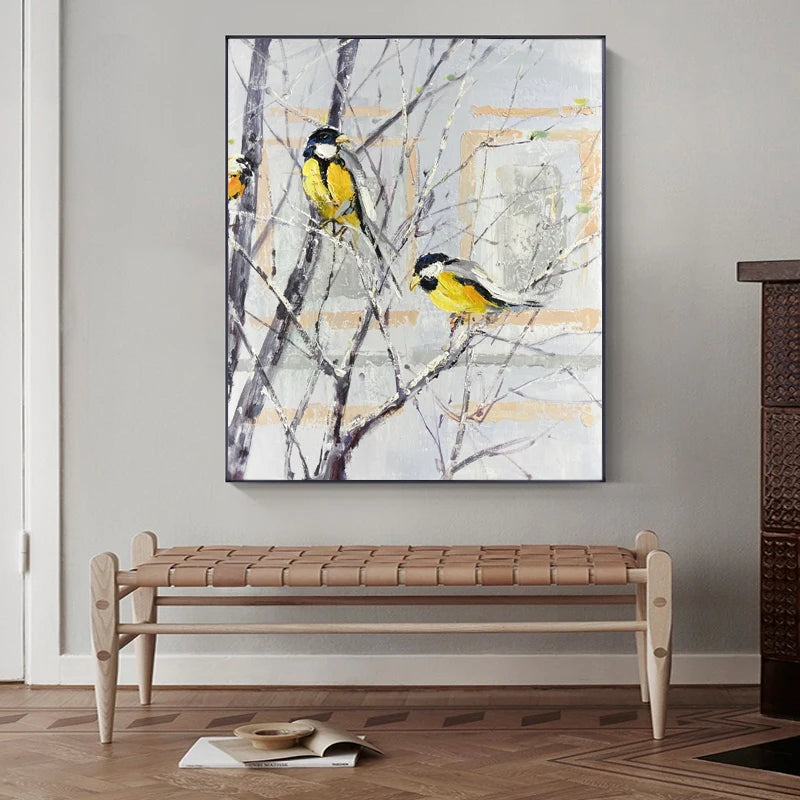 New Arrival Custom Size Wall Art Pictures for Living Room Home Decor HandPainted Animal Oil Painting on Canvas
