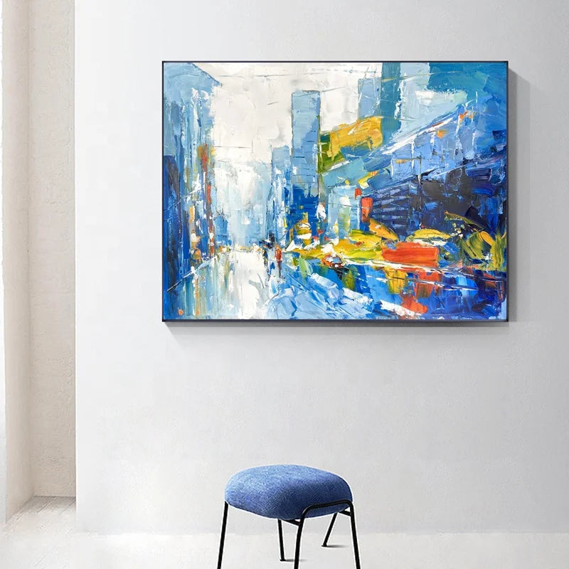 Oil Painting Modern Abstract Street Art Decoration Acrylic Landscape Painting Handmade Canvas Wall Art Model Painting