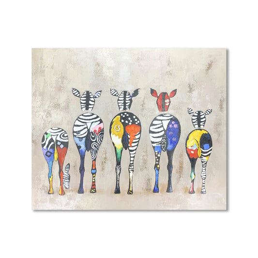 Modern 100% Hand Painted Beautiful Animal Horse Decoration Oil Painting With Frame for Living Room on Sale