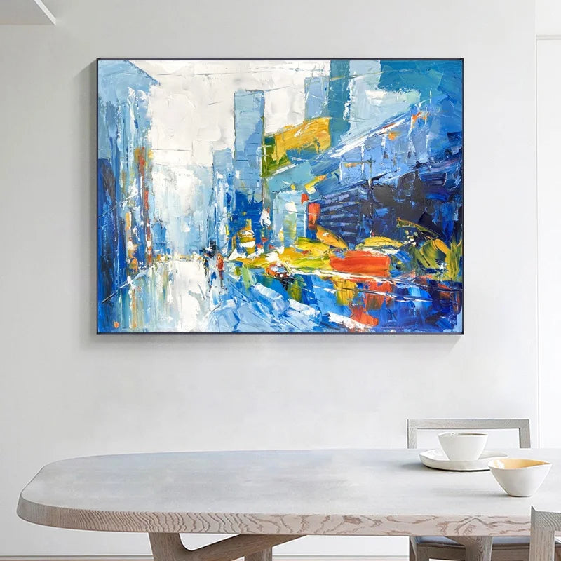Oil Painting Modern Abstract Street Art Decoration Acrylic Landscape Painting Handmade Canvas Wall Art Model Painting