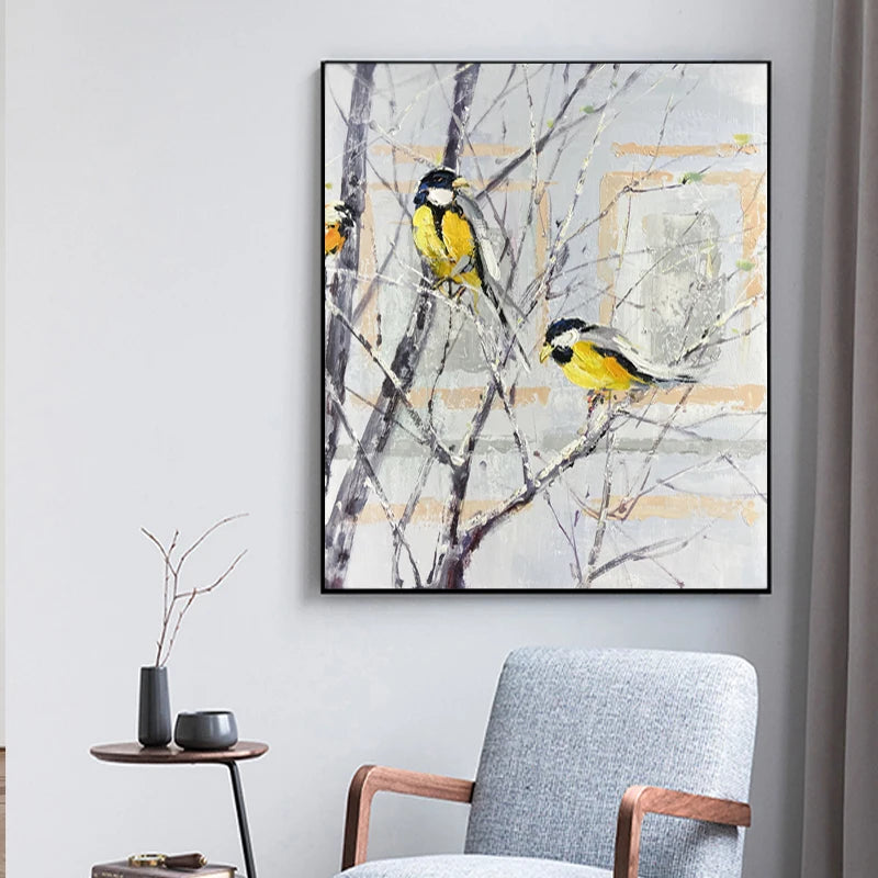 New Arrival Custom Size Wall Art Pictures for Living Room Home Decor HandPainted Animal Oil Painting on Canvas