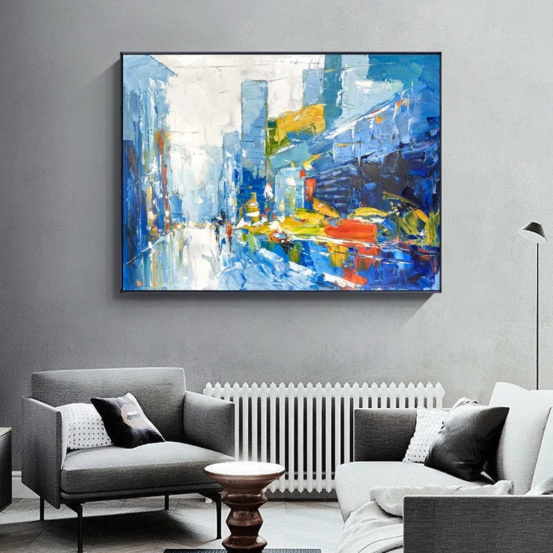 Oil Painting Modern Abstract Street Art Decoration Acrylic Landscape Painting Handmade Canvas Wall Art Model Painting