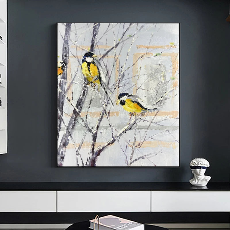New Arrival Custom Size Wall Art Pictures for Living Room Home Decor HandPainted Animal Oil Painting on Canvas