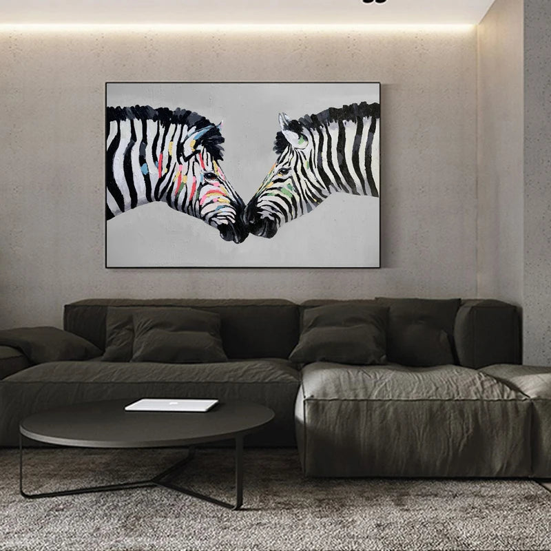 Handmade Abstract Animal Acrylic Painting Hanging Painting in the Living Room Large Size Accept Custom Decorative Painting
