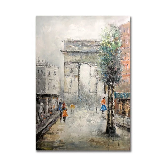 Chinese Painting New Product Hand-painted Modern Style Wall Eiffel Landscape Decoration Oil Painting Painting Wall Art Canvas