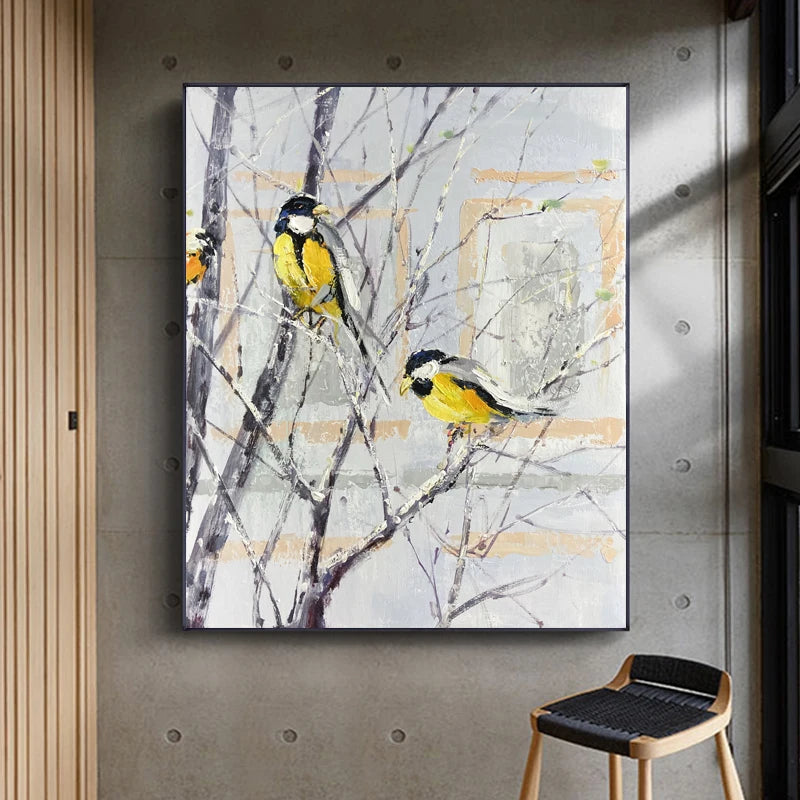 New Arrival Custom Size Wall Art Pictures for Living Room Home Decor HandPainted Animal Oil Painting on Canvas