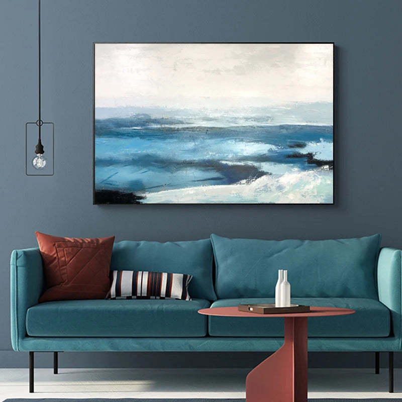 Custom Wall Art Canvas Abstract Seascape Oil Painting Picture Wall Pictures Wall Art Living Room Painting
