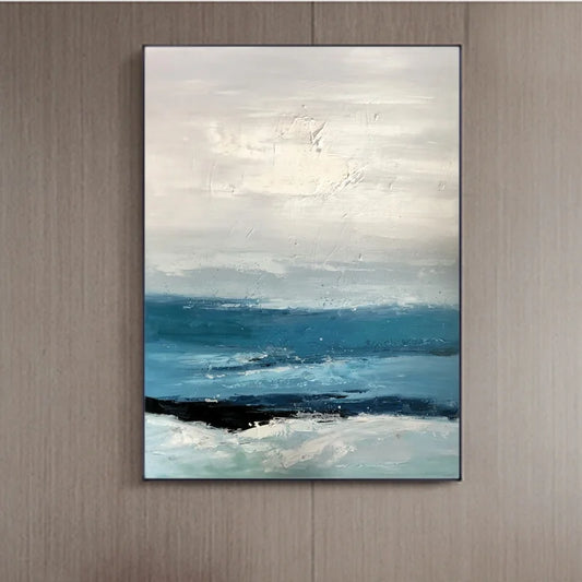 Hand Painted Canvas Abstract Landscape Art Oil Painting Living Room Sea Painting