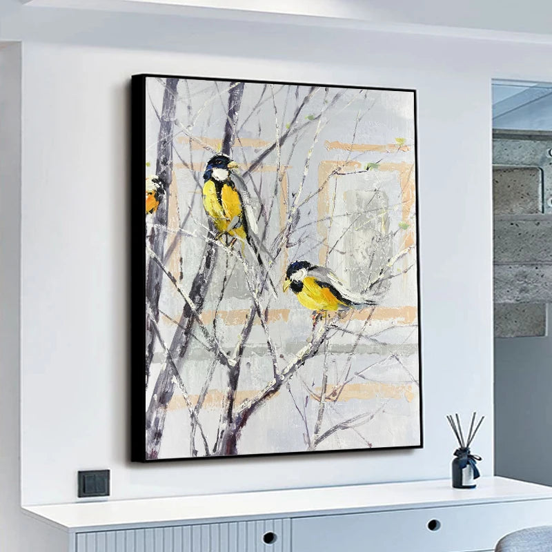 New Arrival Custom Size Wall Art Pictures for Living Room Home Decor HandPainted Animal Oil Painting on Canvas