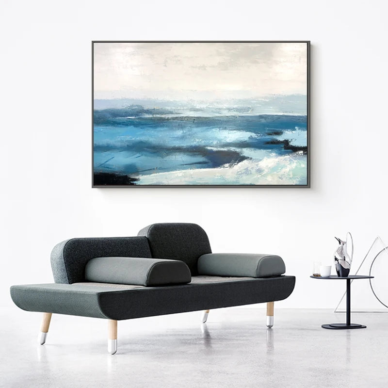 Custom Wall Art Canvas Abstract Seascape Oil Painting Picture Wall Pictures Wall Art Living Room Painting