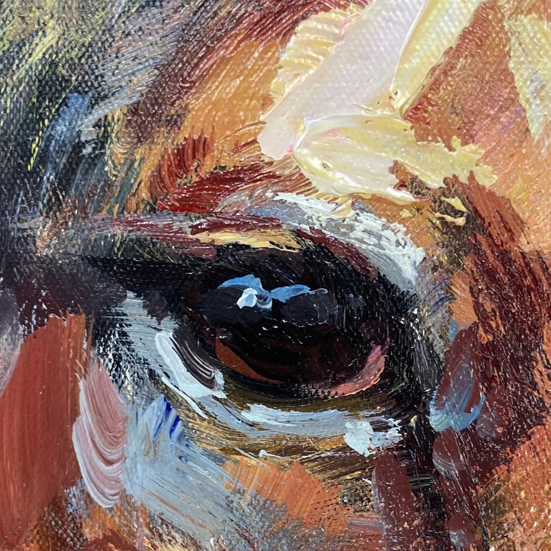 High Quality Handpainted Modern Realistic Abstract Study Decoration Oil Animal Painting Canvas Art Horse Painting