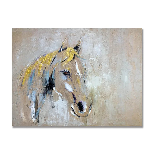 Abstract Horse Oil Painting Gold Foil Custom Personalized Wall Decor Painting With Own Design Decoration Painting for Home Decor