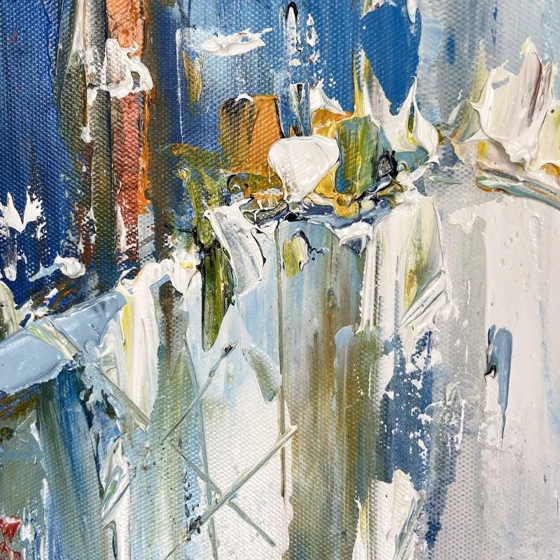 Oil Painting Modern Abstract Street Art Decoration Acrylic Landscape Painting Handmade Canvas Wall Art Model Painting