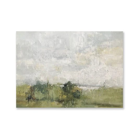 Decorative Silver Foil Abstract Canvas Wall Art Landscape Oil Painting for Home Decor