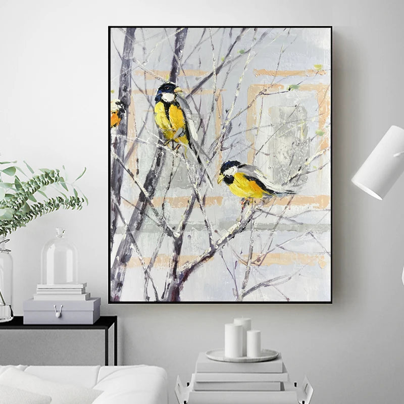 New Arrival Custom Size Wall Art Pictures for Living Room Home Decor HandPainted Animal Oil Painting on Canvas