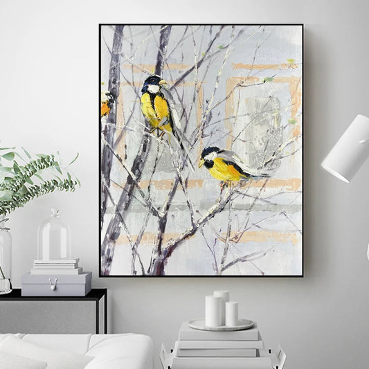 New Arrival Custom Size Wall Art Pictures for Living Room Home Decor HandPainted Animal Oil Painting on Canvas