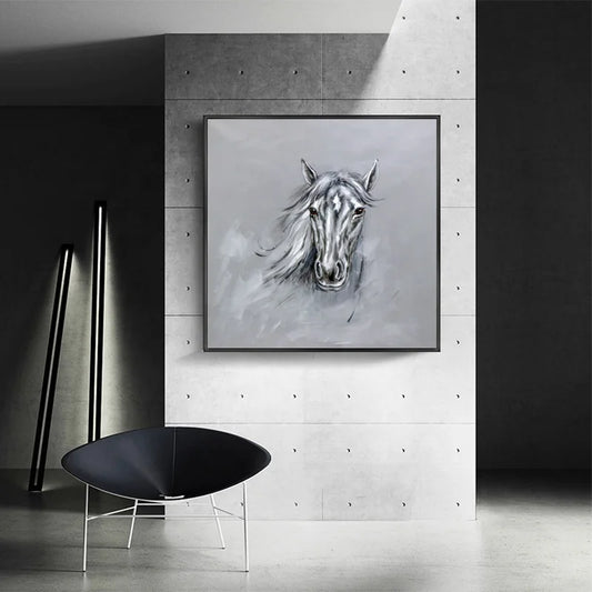 Decorative Handicrafts Hand Painting Modern Office Decor Impressionist Horse Oil Painting